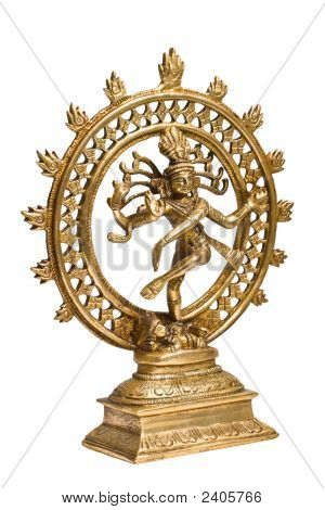 Statua di Shiva Nataraja - Lord Of Dance isolato