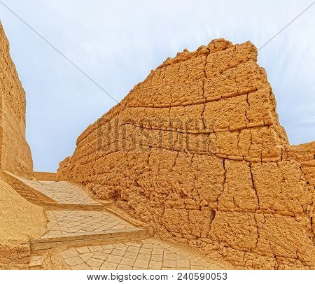 Meybod, Iran - May 6, 2015: Narin Castle Is A Mud-brick Fort And One Of The Most Important Relics Of