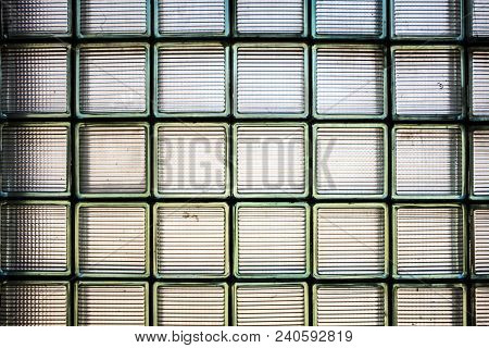 Glass Of The Squares Of An Abandoned Building