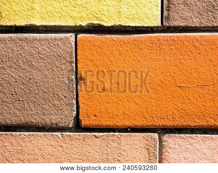 Brick Wall Texture, Where Each Brick Is Unique In Color