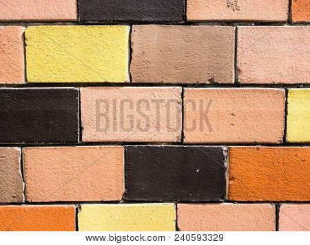 Brick Wall Texture, Where Each Brick Is Unique In Color