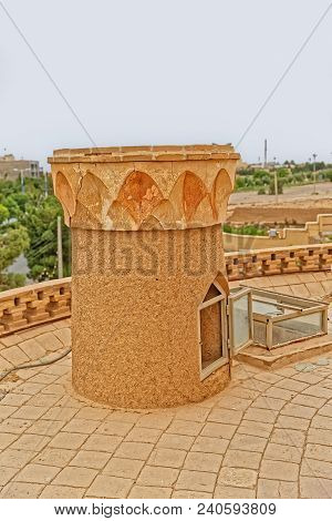 Meybod, Iran - May 6, 2015: Roof Of The Ancient Dovecote, Circular Structure Inteded To House Pingeo