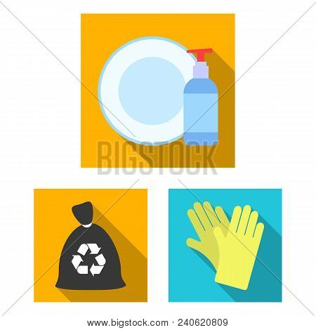 Cleaning And Maid Flat Icons In Set Collection For Design. Equipment For Cleaning Vector Symbol Stoc