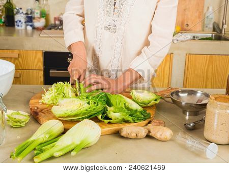 Chopped cabbage to permented preserved vegetables. Cabbage kimchi and sauerkraut sour cabbage.