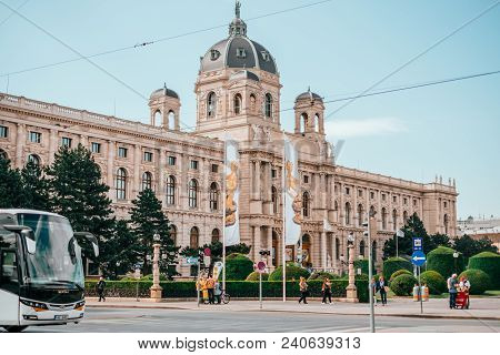 Vienna, Austria - May 8, 2018: Natural History Museum Building In Vienna, Austria. City Sightseing.