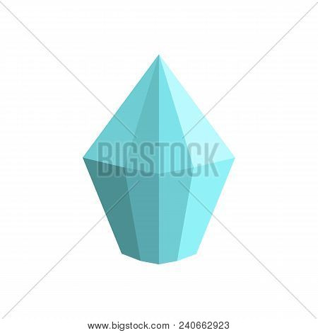 Cone Shaped Diamond Icon. Flat Illustration Of Cone Shaped Diamond Vector Icon For Web.