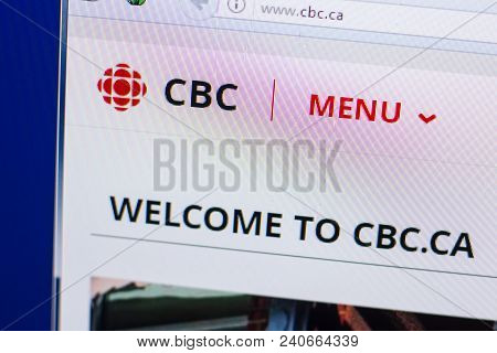 Ryazan, Russia - May 13, 2018: Cbc Website On The Display Of Pc, Url - Cbc.ca