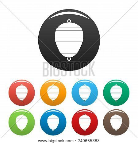 Bobber Icon. Simple Illustration Of Bobber Vector Icons Set Color Isolated On White