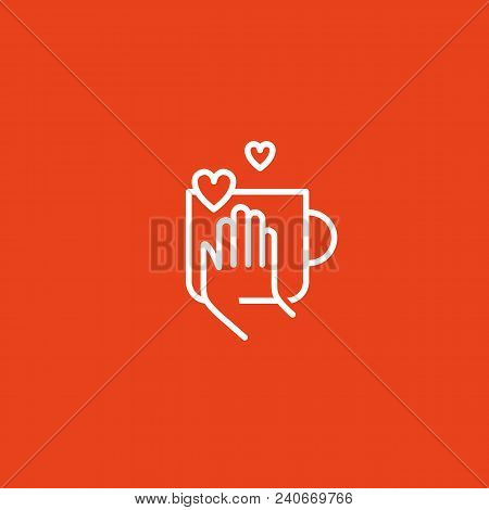 Illustration Design Of Logotype Business Coffee. Vector Cup With Drink Icon.