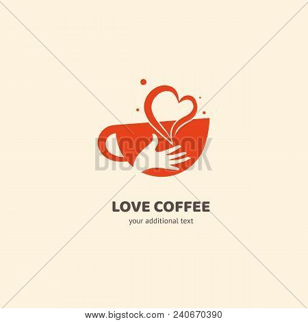 Illustration Design Of Logotype Business Coffee. Vector Cup With Drink Icon.