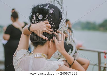 Young Actress Preparing To Perform On Stage.