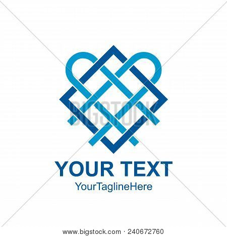 Creative Abstract Square Pattern Vector Logo Design Template Element. Colored Blue Concept Icon
