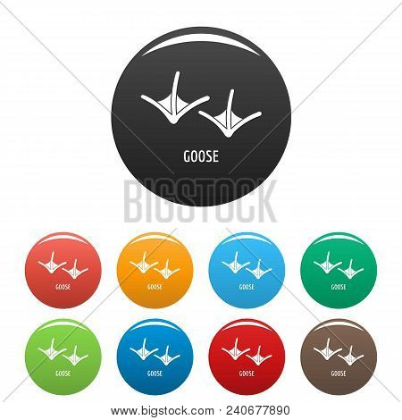 Goose Step Icon. Simple Illustration Of Goose Step Vector Icons Set Color Isolated On White