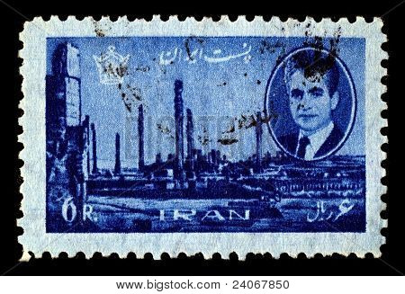 IRAN-CIRCA 1966:A stempel trykt i Iran viser billedet af Persepolis var den ceremonielle kapital af den 
