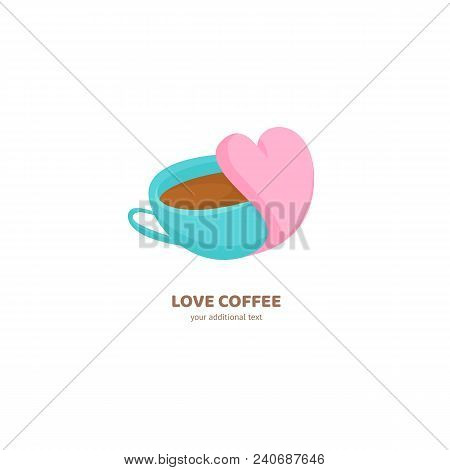 Illustration Design Of Monoline Logotype Candy Store. Vector Icon Sweet Cake.
