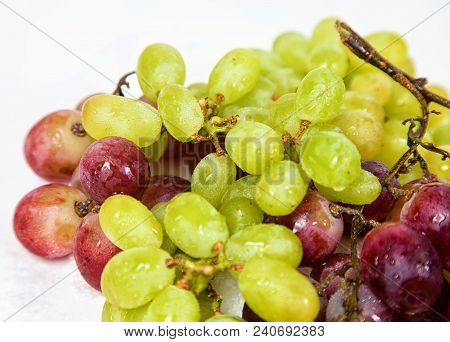 Photo Of Rippen Grape On White Background