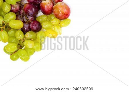 Photo Of Rippen Grape On White Background
