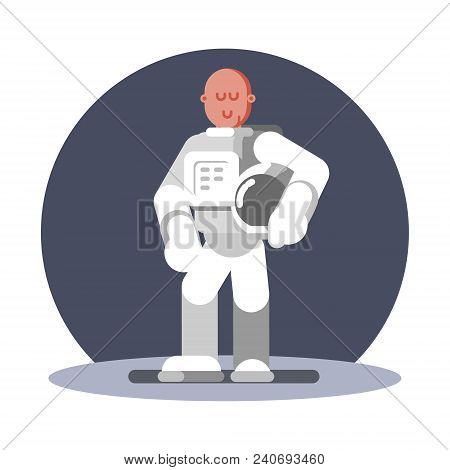 Man Sketch Cosmonaut Standing. Vector Illustration, Eps 10