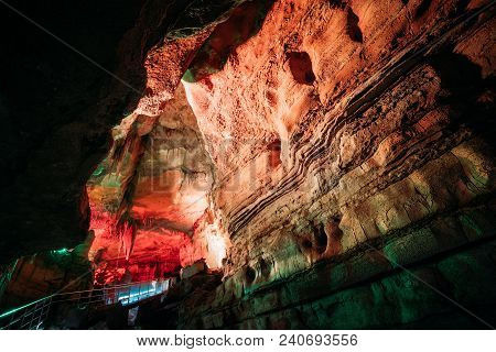 Kutaisi, Georgia. View Of Sataplia Karst Cave In State Sataplia Reserve.