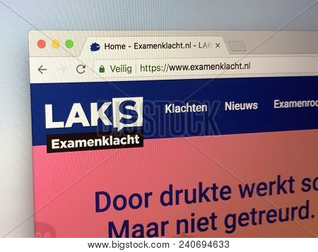 Amsterdam, Netherlands - May 15, 2018: Dutch Website Of Examenklacht.nl, From National Action Commit