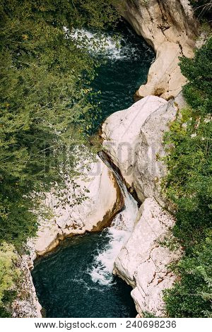 Zeda-gordi, Georgia. View Of Gorge Of River Okatse In Okatse Canyon.