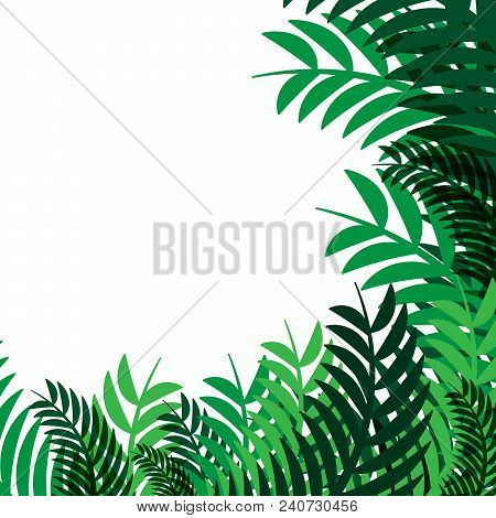 Green Leaves Frame Vector Abstract  Nature Background Design For Nature Business.
