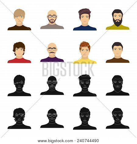 The Appearance Of The Young Guy, The Face Of A Bald Man With A Mustache In His Glasses. Face And App