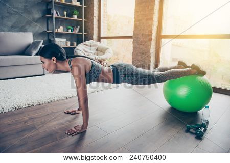 Side Profile View Photo Of Active Attractive Charming Beautiful Enduring Muscular Slim Skinny Strong