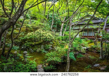 Jojakko-ji Shrine Temple In Arashiyama Bamboo Forest, Kyoto, Japan