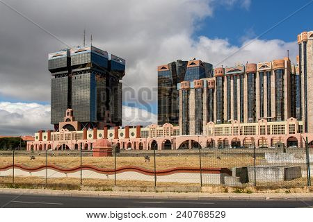 View Of The Amoreiras Shopping Center In Lisbon, Portugal.