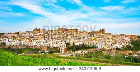 Ferrandina White Old Town Panoramic, View. Matera Province Basilicata, Italy, Europe