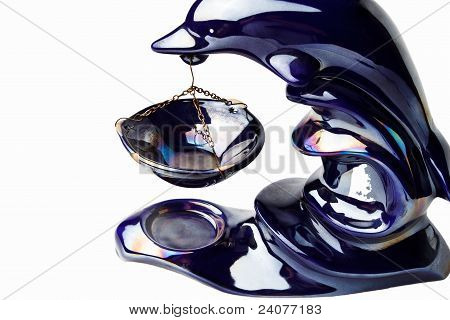Delfino olio brucia Chiudi