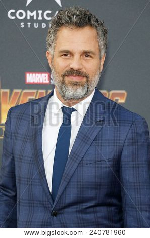 Mark Ruffalo at the premiere of Disney and Marvel's 'Avengers: Infinity War' held at the El Capitan Theatre in Hollywood, USA on April 23, 2018.