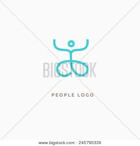 Vector Illustration, Graphic Design Editable Design. Active Person With Leafl Logo. Fitness, Sport W