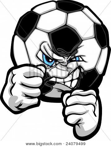 Kampf gegen Soccer Ball-Vektor-Illustration