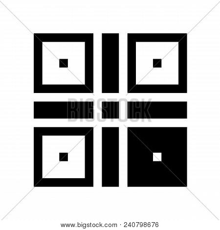 Simple Matrix Qr Code Icon For Design