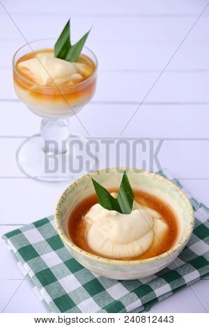 Bubur Sumsum, Rice Porridge With Palm Sugar Sauce