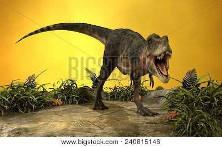 3D Rendering Dinosaur Tarbosaurus