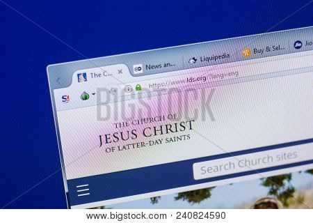 Ryazan, Russia - May 13, 2018: Lds Website On The Display Of Pc, Url - Lds.org