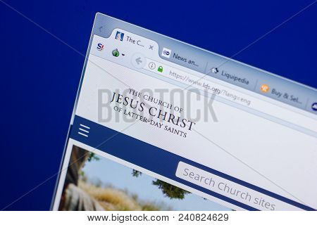Ryazan, Russia - May 13, 2018: Lds Website On The Display Of Pc, Url - Lds.org