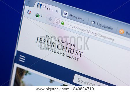 Ryazan, Russia - May 13, 2018: Lds Website On The Display Of Pc, Url - Lds.org