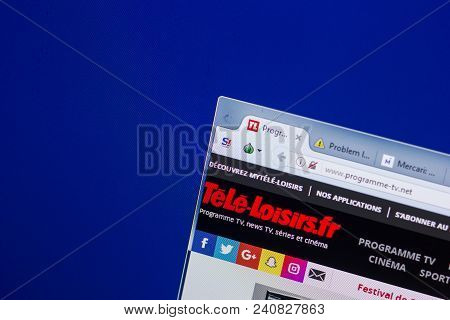 Ryazan, Russia - May 13, 2018: Programme-tv Website On The Display Of Pc, Url - Programme-tv.net
