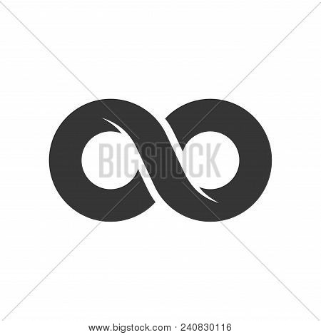 Infinity Sign Icon On White Background. Vector Illustration