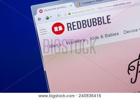 Ryazan, Russia - May 13, 2018: Redbubble Website On The Display Of Pc, Url - Redbubble.com