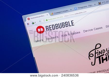 Ryazan, Russia - May 13, 2018: Redbubble Website On The Display Of Pc, Url - Redbubble.com