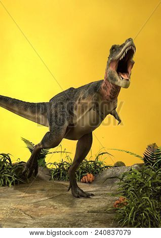 3D Rendering Dinosaur Tarbosaurus