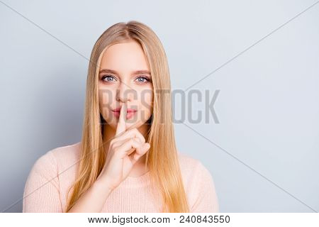 Mute Dumb Mystery Say Lips Intimate Delicate People Forefinger Speechless Voiceless Person Concept. 