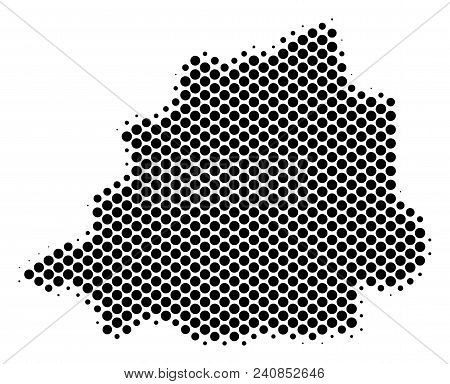 Abstract Vatican Map. Vector Halftone Geographic Plan. Cartographic Pixel Composition. Schematic Vat