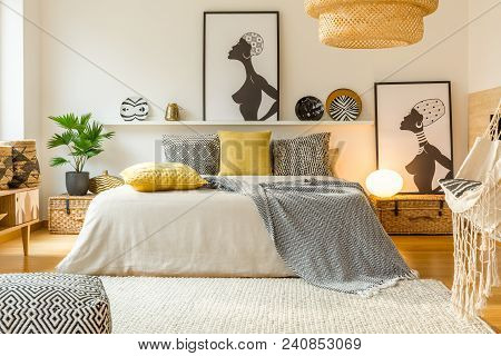 Warm Modern Bedroom Interior