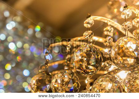 Rainbow Glass Balls Lamps Shining Light Texture Light Gitter Lamps Glass